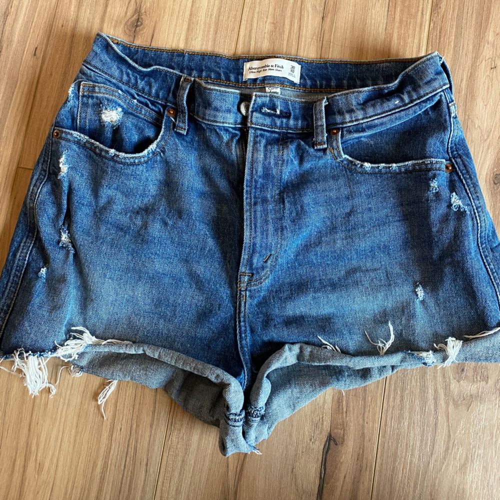 Abercrombie & Fitch Blue Denim Shorts